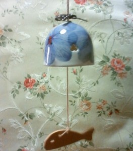 文化交流協会でお世話になり仲良くさせていただいた女性の方からお土産にいただいた風鈴。嬉しいです♪