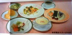 メニューのイメージ写真がありました。こんなに素敵なコースがなんと１０００円！