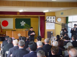 裕太くんのしっかりした挨拶。島の方々への感謝の気持ちが溢れていました。