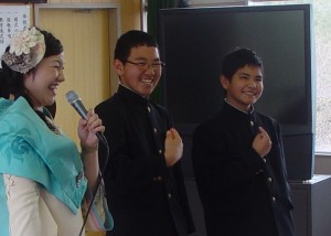 突然のハプニングにも笑顔で手話をしてくれました♪