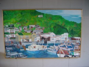 裕太くんが描いた柱島。素敵です。