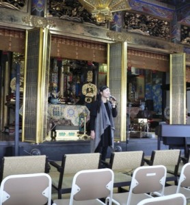 リハーサル中。