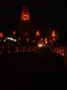 耶馬トピア中に広がる、綺麗な灯。